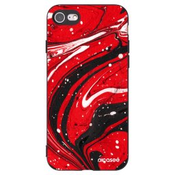 Fekete szilikon tok az alábbi mobiltelefonokra Apple iPhone SE 2020 - Red black