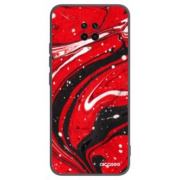 Fekete szilikon tok az alábbi mobiltelefonokra Xiaomi Redmi Note 9 Pro - Red black