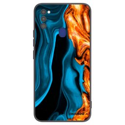 Fekete szilikon tok az alábbi mobiltelefonokra Samsung Galaxy M21 M215F - Gold blue