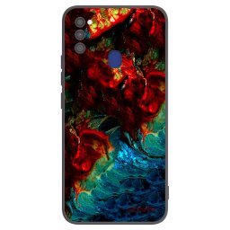 Fekete szilikon tok az alábbi mobiltelefonokra Samsung Galaxy M21 M215F - Universe