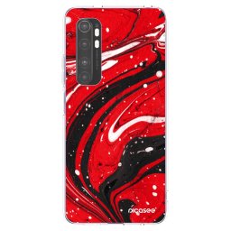 Átlátszó szilikon tok az alábbi mobiltelefonokra Xiaomi Mi Note 10 Lite - Red black