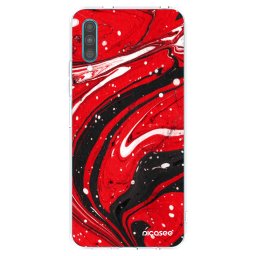 Átlátszó szilikon tok az alábbi mobiltelefonokra Samsung Galaxy A30s A307F - Red black