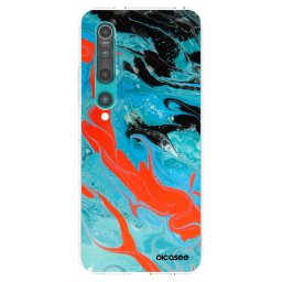 Átlátszó szilikon tok az alábbi mobiltelefonokra Xiaomi Mi 10 - Blue Magma