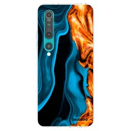 Átlátszó szilikon tok az alábbi mobiltelefonokra Xiaomi Mi 10 - Gold blue