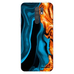 Átlátszó szilikon tok az alábbi mobiltelefonokra Xiaomi Redmi 9 - Gold blue