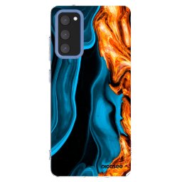 Átlátszó szilikon tok az alábbi mobiltelefonokra Samsung Galaxy S20 FE - Gold blue