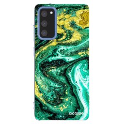 Átlátszó szilikon tok az alábbi mobiltelefonokra Samsung Galaxy S20 FE - Green Gold