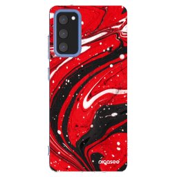 Átlátszó szilikon tok az alábbi mobiltelefonokra Samsung Galaxy S20 FE - Red black