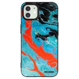 Fekete szilikon tok az alábbi mobiltelefonokra Apple iPhone 12 - Blue Magma