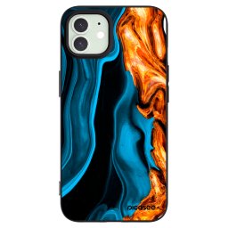 Fekete szilikon tok az alábbi mobiltelefonokra Apple iPhone 12 Pro - Gold blue