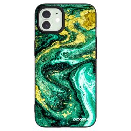 Fekete szilikon tok az alábbi mobiltelefonokra Apple iPhone 12 Pro - Green Gold