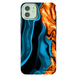 Átlátszó szilikon tok az alábbi mobiltelefonokra Apple iPhone 12 Pro - Gold blue