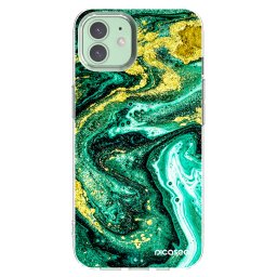 Átlátszó szilikon tok az alábbi mobiltelefonokra Apple iPhone 12 Pro - Green Gold