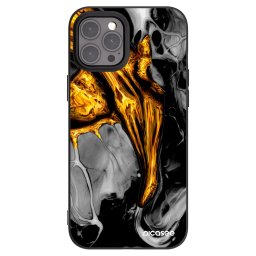 Fekete szilikon tok az alábbi mobiltelefonokra Apple iPhone 12 Pro Max - Black Gold