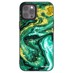 Fekete szilikon tok az alábbi mobiltelefonokra Apple iPhone 12 Pro Max - Green Gold