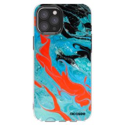 Átlátszó szilikon tok az alábbi mobiltelefonokra Apple iPhone 12 Pro Max - Blue Magma