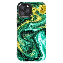 Átlátszó szilikon tok az alábbi mobiltelefonokra Apple iPhone 12 Pro Max - Green Gold