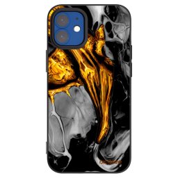 Fekete szilikon tok az alábbi mobiltelefonokra Apple iPhone 12 mini - Black Gold