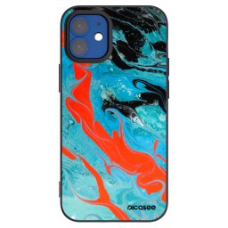 Fekete szilikon tok az alábbi mobiltelefonokra Apple iPhone 12 mini - Blue Magma