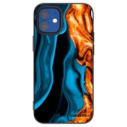 Fekete szilikon tok az alábbi mobiltelefonokra Apple iPhone 12 mini - Gold blue