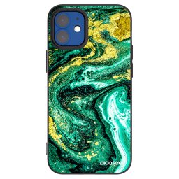 Fekete szilikon tok az alábbi mobiltelefonokra Apple iPhone 12 mini - Green Gold