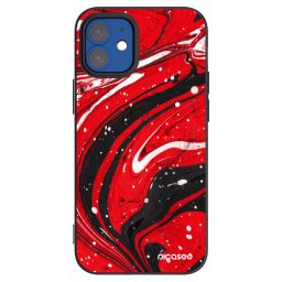 Fekete szilikon tok az alábbi mobiltelefonokra Apple iPhone 12 mini - Red black