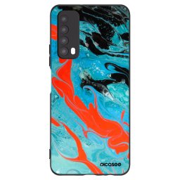 Fekete szilikon tok az alábbi mobiltelefonokra Huawei P Smart 2021 - Blue Magma