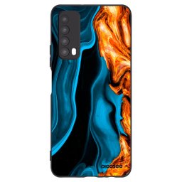 Fekete szilikon tok az alábbi mobiltelefonokra Huawei P Smart 2021 - Gold blue