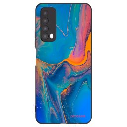 Fekete szilikon tok az alábbi mobiltelefonokra Huawei P Smart 2021 - Rainbow