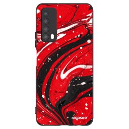 Fekete szilikon tok az alábbi mobiltelefonokra Huawei P Smart 2021 - Red black