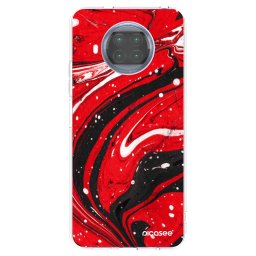 Átlátszó szilikon tok az alábbi mobiltelefonokra Xiaomi Mi 10T Lite - Red black