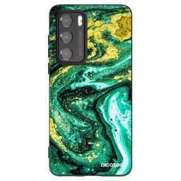Fekete szilikon tok az alábbi mobiltelefonokra Huawei P40 - Green Gold