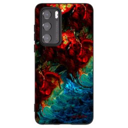 Fekete szilikon tok az alábbi mobiltelefonokra Huawei P40 - Universe