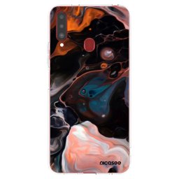 Átlátszó szilikon tok az alábbi mobiltelefonokra Samsung Galaxy A20s - Cream