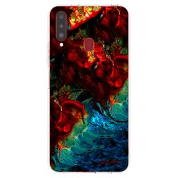 Átlátszó szilikon tok az alábbi mobiltelefonokra Samsung Galaxy A20s - Universe
