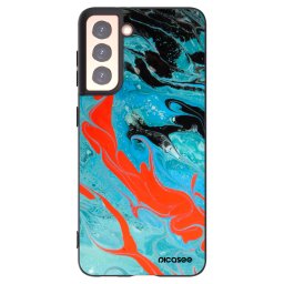 Fekete szilikon tok az alábbi mobiltelefonokra Samsung Galaxy S21 5G G991B - Blue Magma