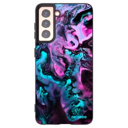 Fekete szilikon tok az alábbi mobiltelefonokra Samsung Galaxy S21 5G G991B - Lean