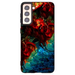 Fekete szilikon tok az alábbi mobiltelefonokra Samsung Galaxy S21 5G G991B - Universe
