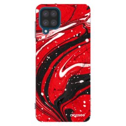 Átlátszó szilikon tok az alábbi mobiltelefonokra Samsung Galaxy A12 A125F - Red black