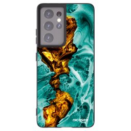 Fekete szilikon tok az alábbi mobiltelefonokra Samsung Galaxy S21 Ultra 5G G998B - Goldsky