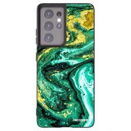 Fekete szilikon tok az alábbi mobiltelefonokra Samsung Galaxy S21 Ultra 5G G998B - Green Gold