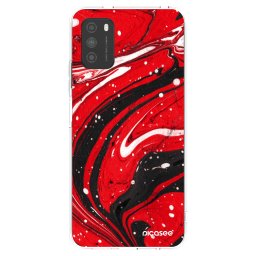 Átlátszó szilikon tok az alábbi mobiltelefonokra Xiaomi Poco M3 - Red black