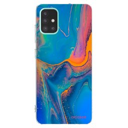 Átlátszó szilikon tok az alábbi mobiltelefonokra Samsung Galaxy M31s - Rainbow
