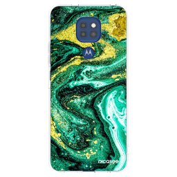Átlátszó szilikon tok az alábbi mobiltelefonokra Motorola Moto G9 Play - Green Gold