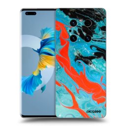 Átlátszó szilikon tok az alábbi mobiltelefonokra Huawei Mate 40 Pro - Blue Magma