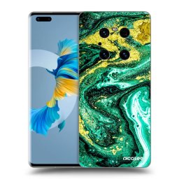 Átlátszó szilikon tok az alábbi mobiltelefonokra Huawei Mate 40 Pro - Green Gold