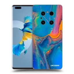 Átlátszó szilikon tok az alábbi mobiltelefonokra Huawei Mate 40 Pro - Rainbow