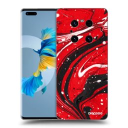 Átlátszó szilikon tok az alábbi mobiltelefonokra Huawei Mate 40 Pro - Red black