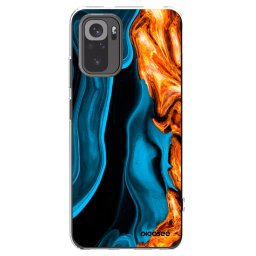 Átlátszó szilikon tok az alábbi mobiltelefonokra Xiaomi Redmi Note 10 - Gold blue