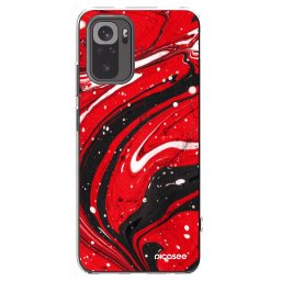 Átlátszó szilikon tok az alábbi mobiltelefonokra Xiaomi Redmi Note 10 - Red black